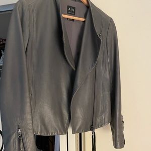 Armani Exchange lamb leather jacket, small